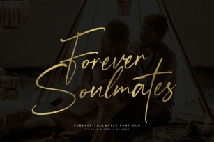 Forever Soulmates Font Duo (Calligraphy Fonts, Handwritten Fonts) Font Download