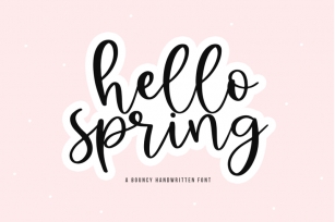 Hello Spring - Bouncy Script Font Font Download