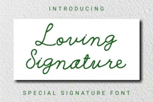 Loving Signature Font Download