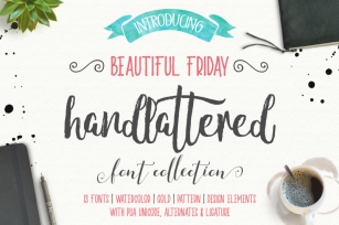 Beautiful Friday (13 Fonts + Extras) Font Download