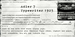 Adler7 Typewriter 1925 Font Download