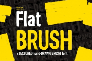 Flat Brush Font - Textured and Hand-made Type Font Download
