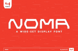 Noma | Wide-Set Display Font (4 Fonts) Font Download