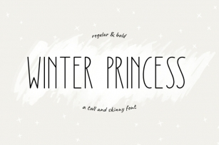 Winter Princess | Tall and Skinny Font Font Download