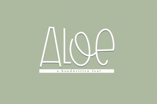 Aloe - A Handwritten Font Font Download