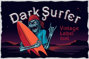Dark surfer - vintage label font Font Download