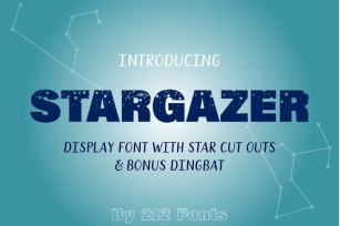 Stargazer Celestial OTF Zodiac Font with Constellations Dingbats Font Download