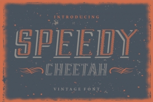 Speedy Cheetah - vintage display font Font Download