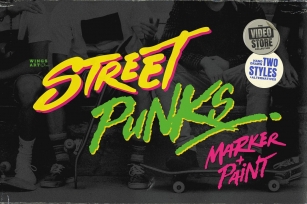 Street Punks: Retro Graffiti Font Download