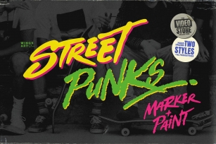 Street Punks: Graffiti Pen and Brush Font Download