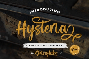 Hysteria - Stylish Script Font Font Download