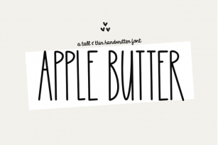 Apple Butter - A Tall and Thin Handwritten Font Font Download
