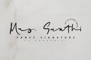 Mrs. Santhi -Fancy Signature- Font Download