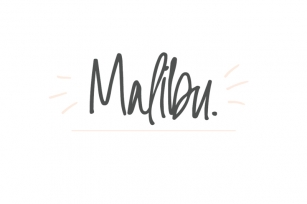Malibu | A Handwritten Font Font Download