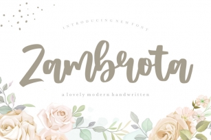 Zambrota Lovely Modern Handwritten Font Font Download