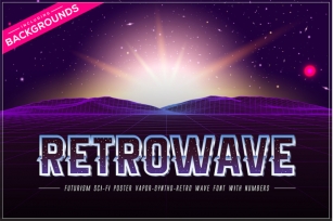 Retrowave Space OTF Vaporwave Font Font Download