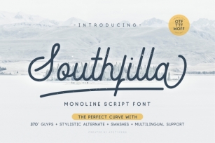 Southfilla Monoline Script Font Font Download