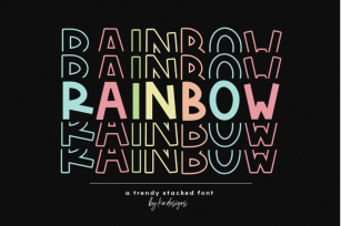 Rainbow - Fun Stacked Font Font Download