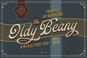 Oldy Beany Font Duo + Extras Font Download