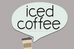 Iced Coffee - Nice & Neat Handwritten Font Font Download