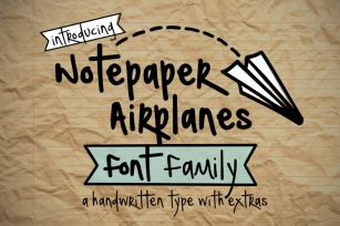 Notepaper Airplanes Font Family Font Download