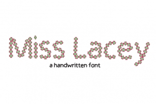 Miss Lacey - Handmade Checkered floral font Font Download