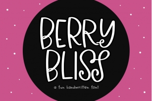 Berry Bliss - Quirky Handwritten Font Font Download