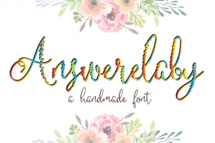 Answerelaby Script Font by watercolor floral designs Font Download