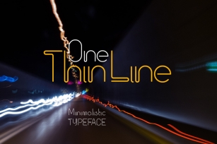 One Thin Line font Font Download