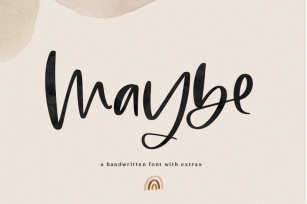 Maybe - Handwritten Script Font with Doodles Font Download