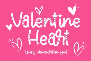 Valentine Heart a Lovely Handwritten Font Font Download