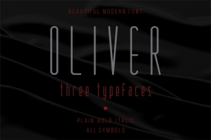 Oliver - modern font - three versions Font Download