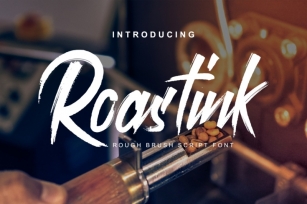 Roastink script rough brush font Font Download