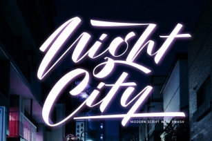 Night City -  Modern Script Fonts Font Download
