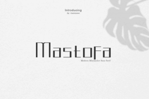 Mastofa - Minimalist Font Font Download