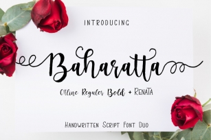 Baharatta Script Handwritting Font Duo Font Download