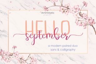 Hello September - Modern Paired Duo Font Download