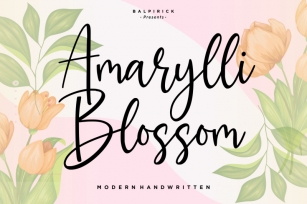 Amaryllin Blossom Modern Handwritten Font Font Download