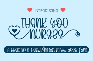Thank You Nurses - A  Swashes handwritten font Font Download