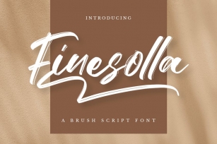 Finesolla - Brush Font Font Download