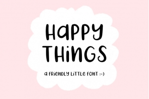 Happy Things | A Hand Drawn Font Font Download