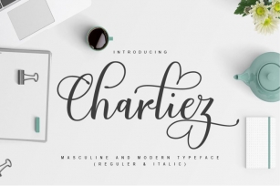 Charliez Script | Reguler & Italic Font Download