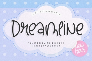 Dreamline Fun Monoline Display Handdrawn Font Font Download