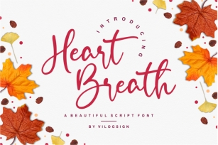 Heart Breath a Beautiful Script Font Font Download