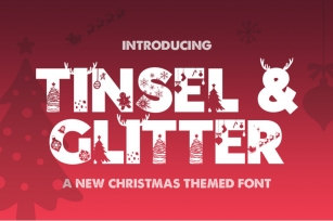 Tinsel and Glitter (Silhouette Fonts, Christmas Fonts, Santa Fonts) Font Download