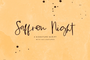 Saffron Night Signature Script Font Download