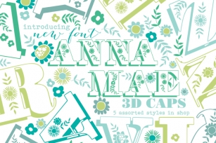Anna Mea Shadowed Uppercase Font Font Download