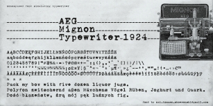 AEG Mignon Typewriter 1924 Font Download