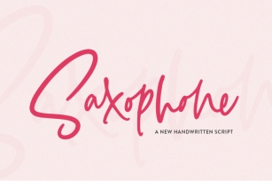 Saxophone Script (Script Font, Hand Written Font, Modern Font) Font Download