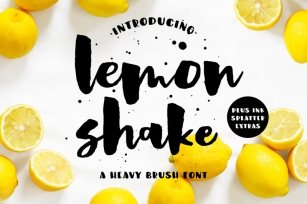 Lemon Shake, a heavy brush font Font Download